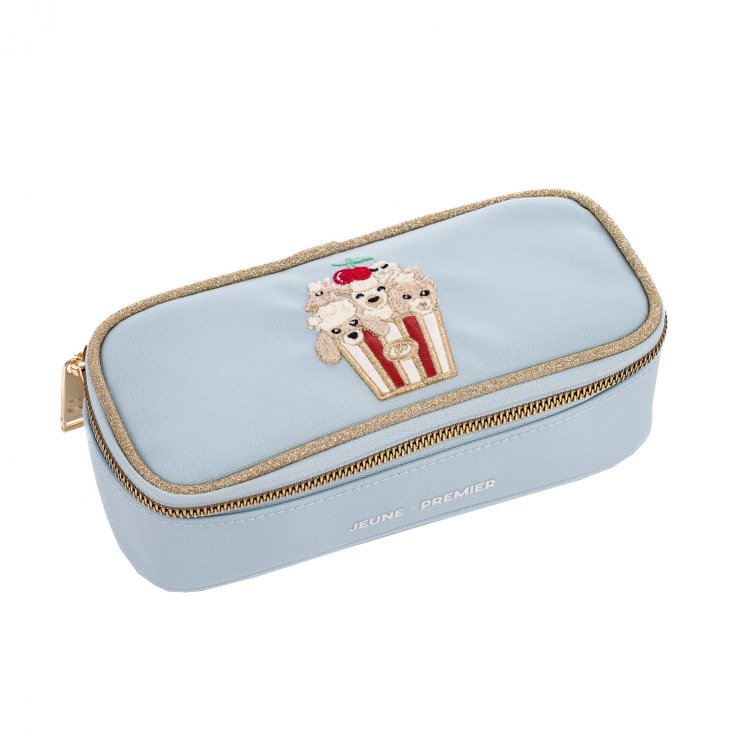 Jeune Premier Пенал Pencil Box Popcorn (голубой)