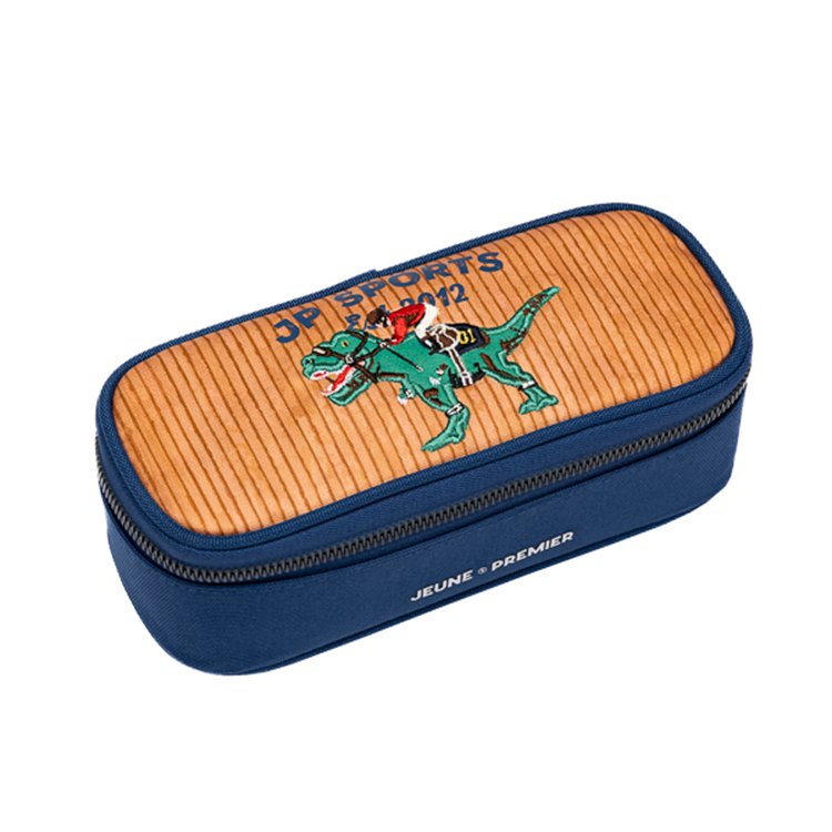 Jeune Premier Пенал Pencil Box Polo Dino (коричневый с синим)