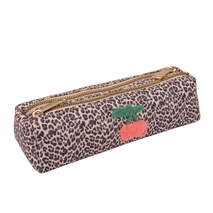 Jeune Premier Пенал Pencil Case Double Leopard Cherry (леопардовая вишня)