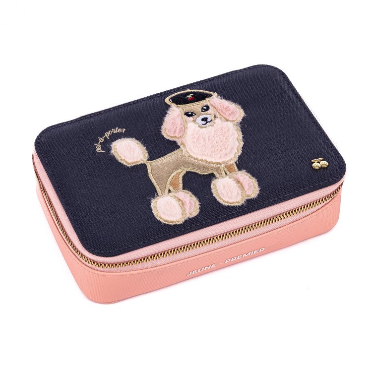 Jeune Premier Пенал Pencil Box Filled Pet-à-Porter (розовый с синим)