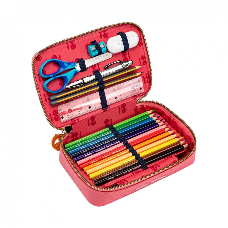 Фото 3 Пенал Jeune Premier Pencil Box Filled Pet-à-Porter (розовый с синим) 131322 Jeune Premier PF025239