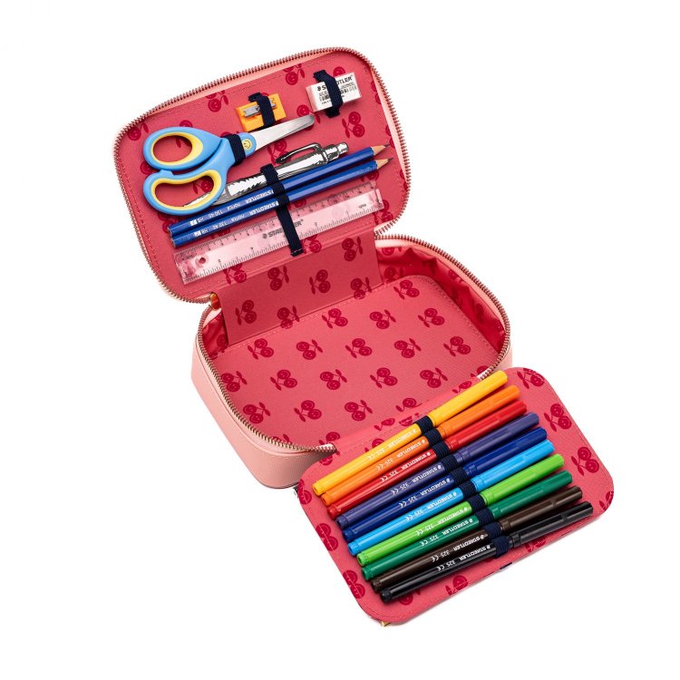 Фото 5 Пенал Jeune Premier Pencil Box Filled Pet-à-Porter (розовый с синим) 131322 Jeune Premier PF025239