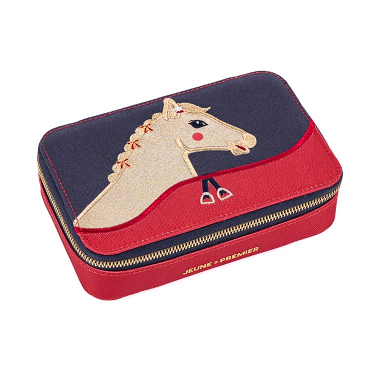 Jeune Premier Пенал Pencil Box Filled Saddle Bag (красный)