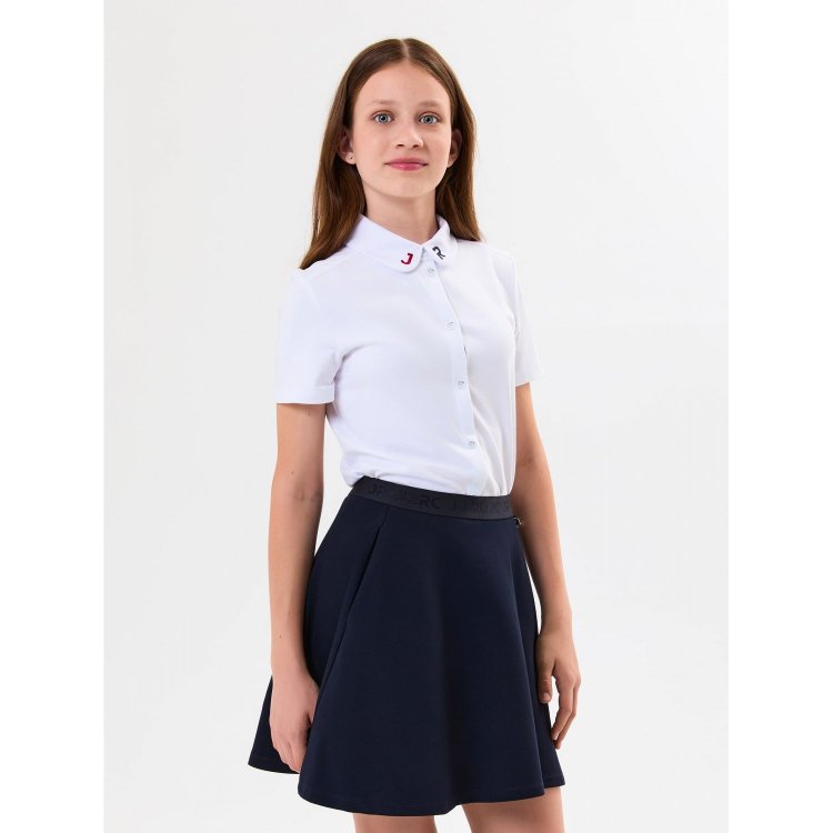 Фото 7 Юбка-солнце трикотажная (черно-синий) 124740 Junior Republic JRGSSK10-69