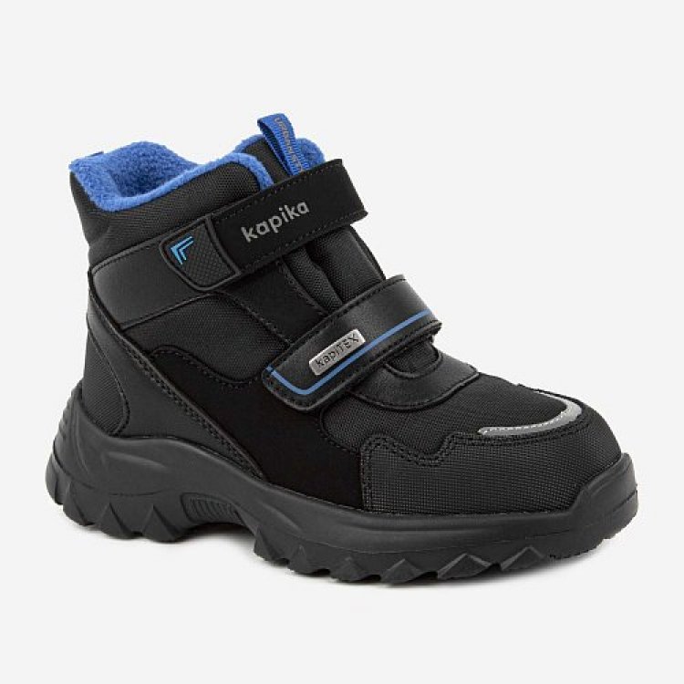 Kapika Ботинки демисезонные (черный с синим)