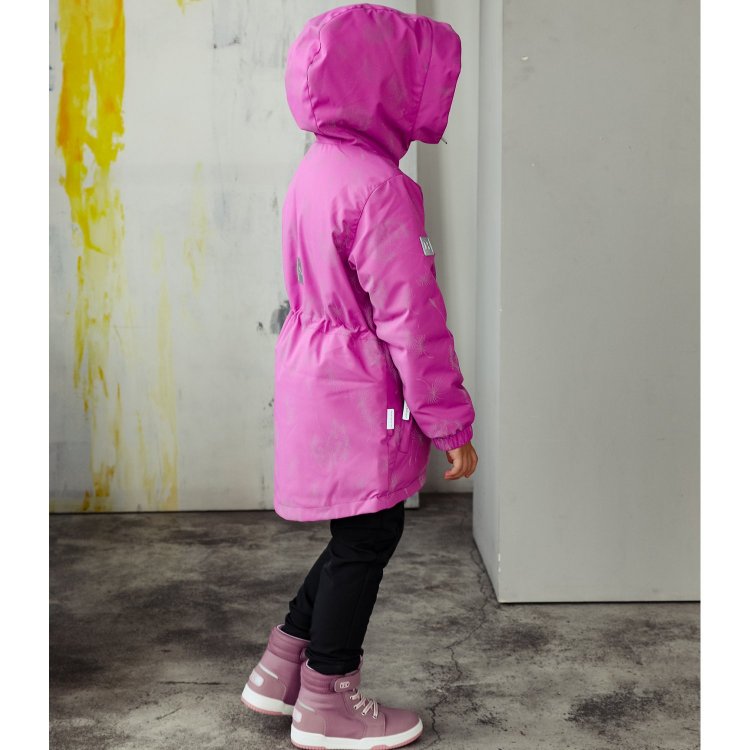 Фото 7 Куртка-парка демисезонная MARITA (темно-розовый со светоотражающим принтом) 94482 Kerry K23026 3614
