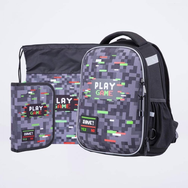 Kotofey Комплект: рюкзак + мешок для обуви + пенал (серый)