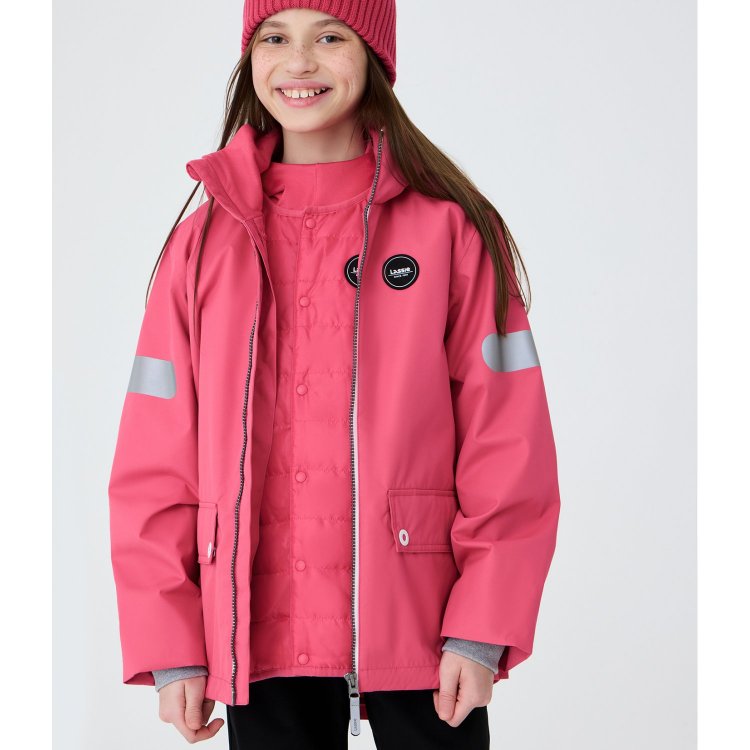Фото 10 Куртка-ветровка + утепленный жилет Star Sydvest (розовый) 114560 Lassie 7100105A-4671