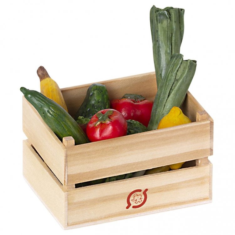 Maileg Ящик с игрушечными овощами и фруктами