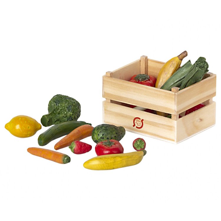 Фото 2 Ящик с игрушечными овощами и фруктами 78449 Maileg 11-1307-00