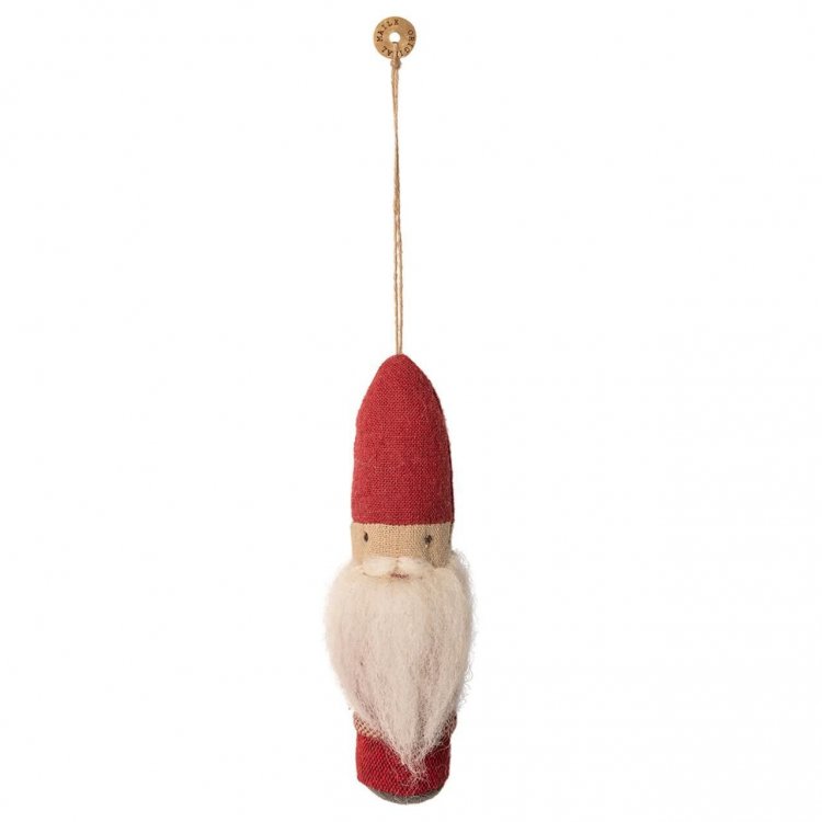Maileg Текстильная елочная игрушка Санта (красный)