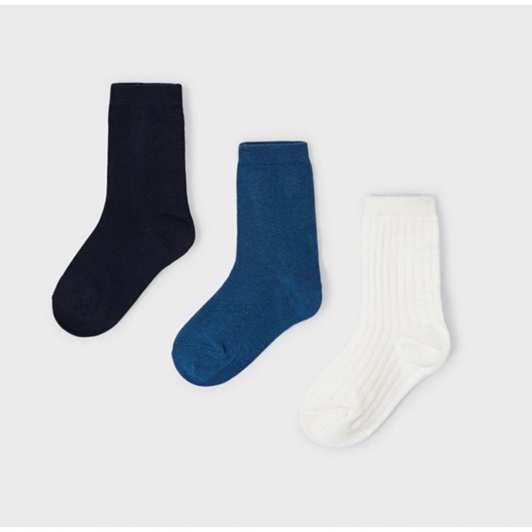 Mayoral Комплект: носки 3 пары (синий, белый)
