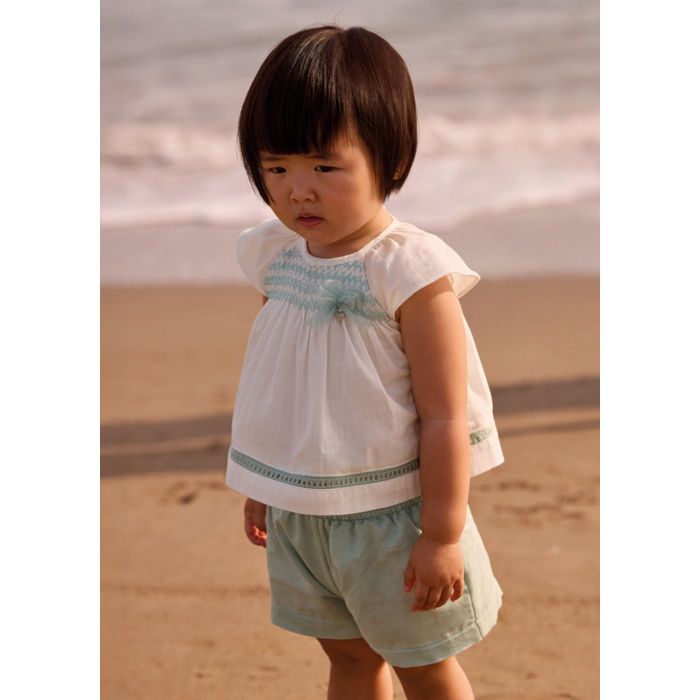 Комплект: футболка и шорты (серо-голубой)