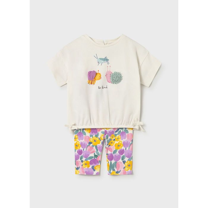 Комплект: футболка и легинсы (лиловый)