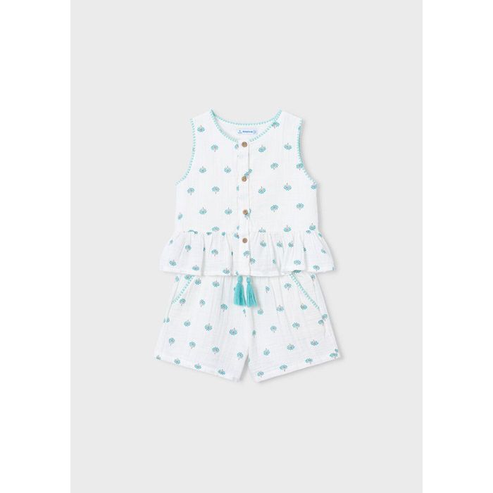 Комплект: топ+шорты (светло-бежевый)