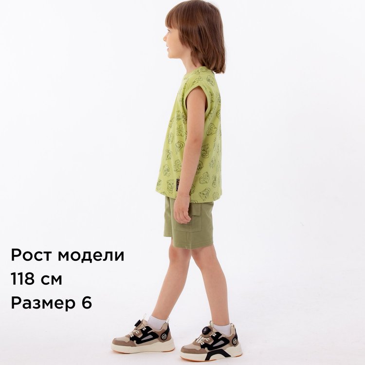 Фото 7 Комплект: футболка + майка + шорты (зеленый, белый) 113782 Mayoral 3604 93