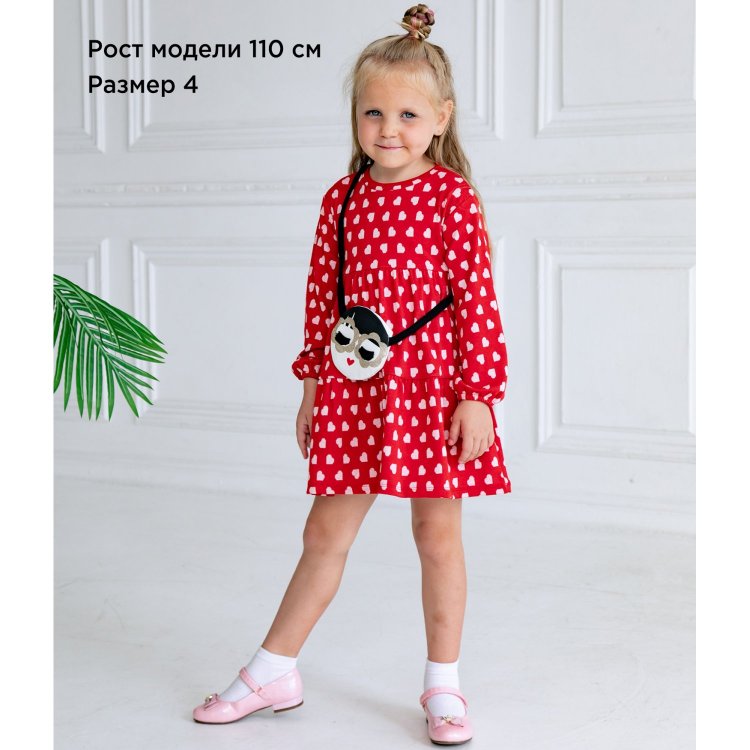 Фото 8 Платье с сумочкой (красный с сердечками) 110579 Mayoral 4932 95