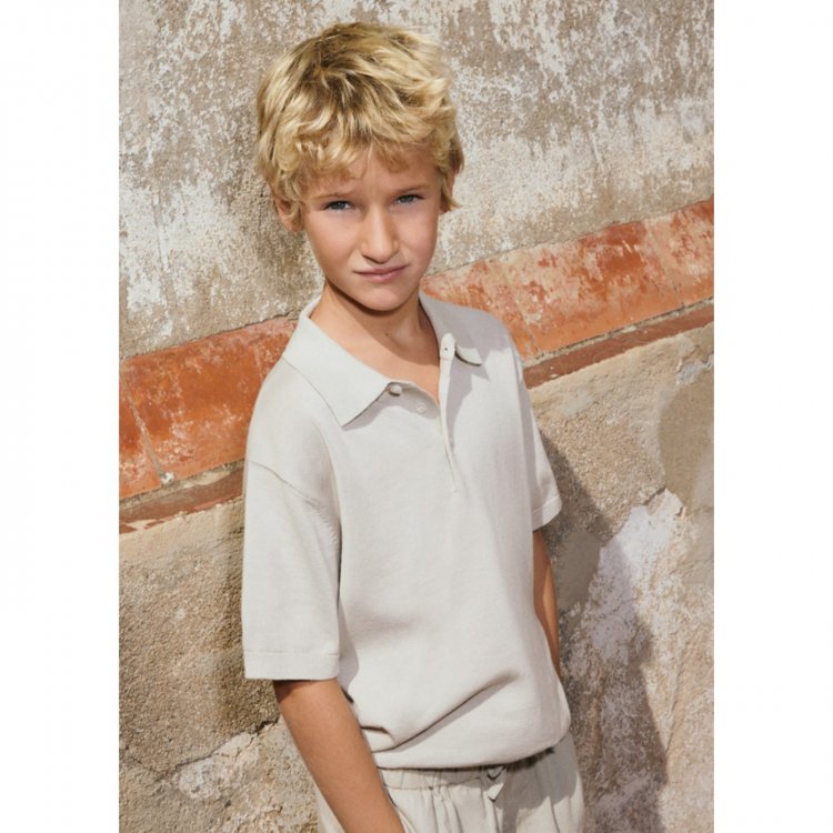 Футболка-поло (бежевый)