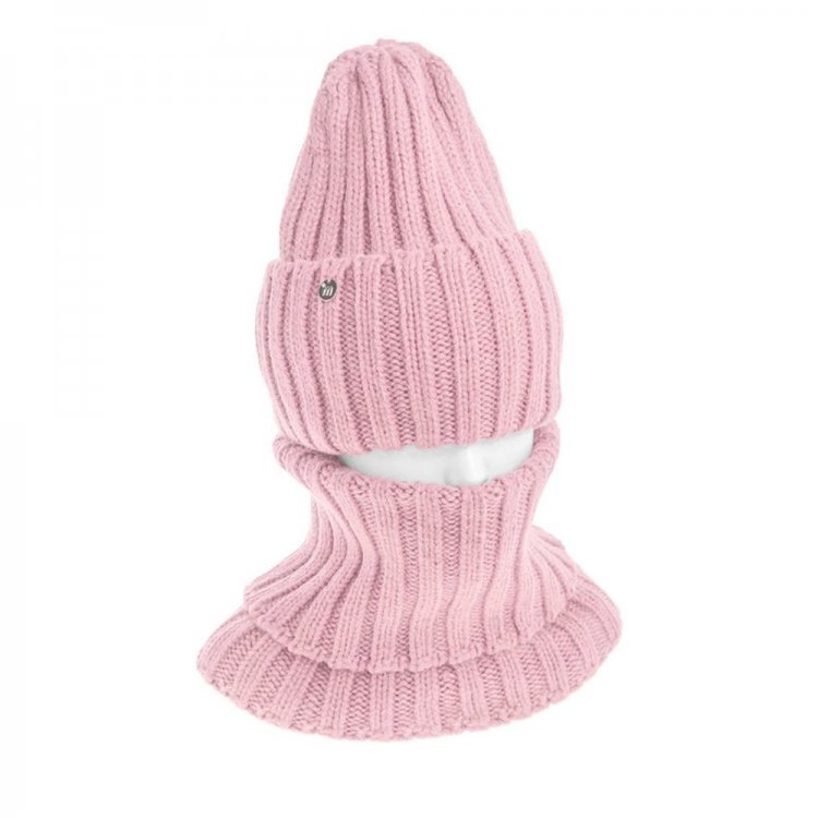 Mialt Комплект: шапка + манишка Антракт (бледно-розовый)