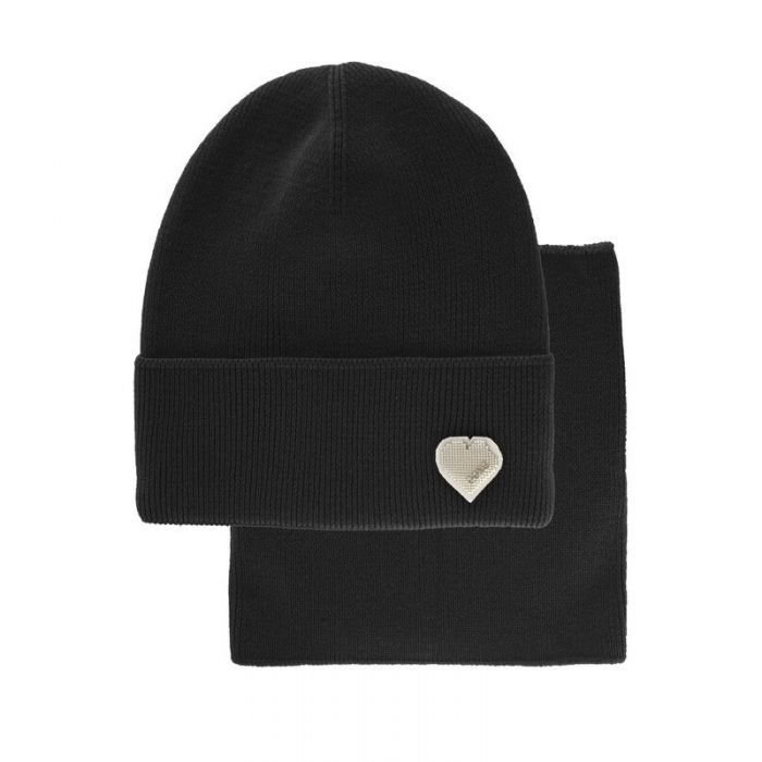 Комплект Сентябрина: шапка+снуд (чёрный)