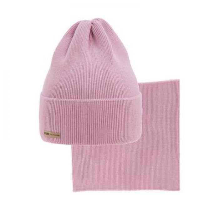 Комплект Fone: шапка+снуд (сиренево-розовый)