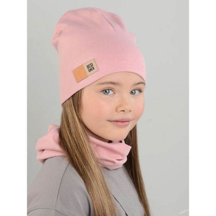 Комплект Эпизод: шапка+снуд (светло-пудровый)