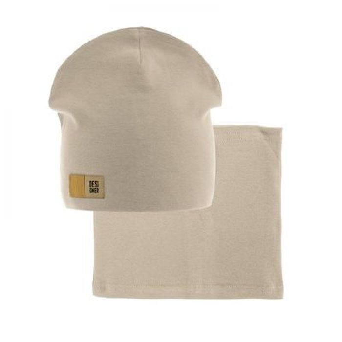 Комплект Эпизод: шапка+снуд (темно-бежевый)