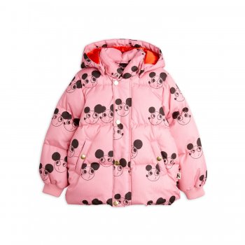 Mini Rodini Куртка утепленная (розовый с мышками)
