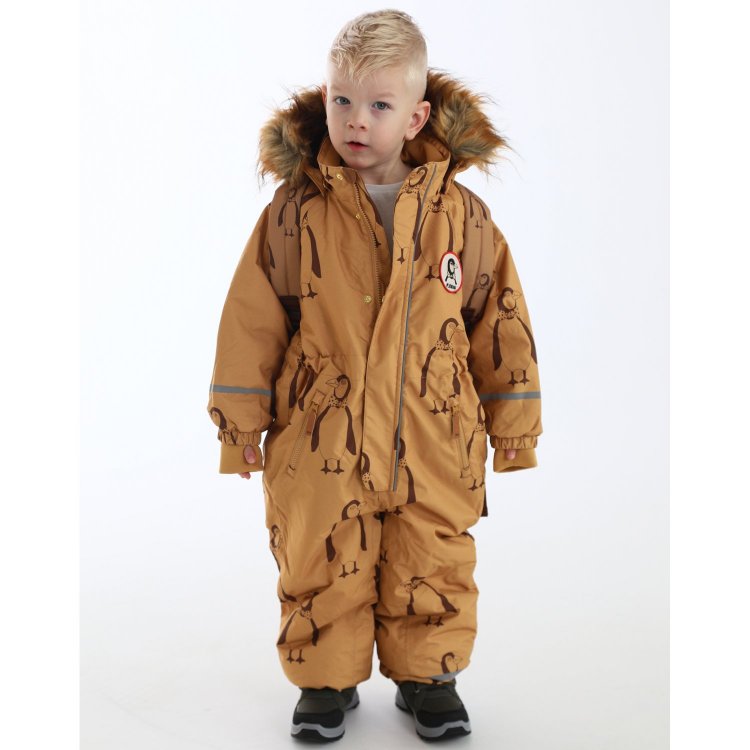 Mini Rodini Комбинезон (пингвины на бежевом)