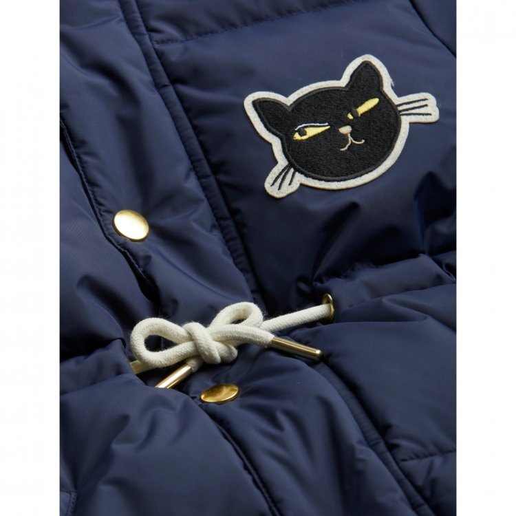 Фото 4 Куртка Mini Rodini утепленная Cat (синий с кошкой) 91522 Mini Rodini 2271012667