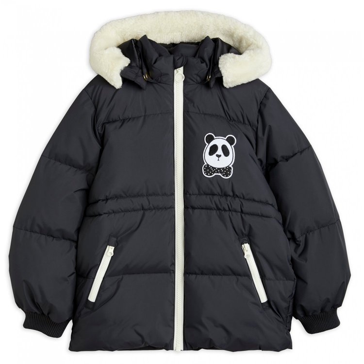 Mini Rodini Куртка утепленная Panda (черный с пандой)