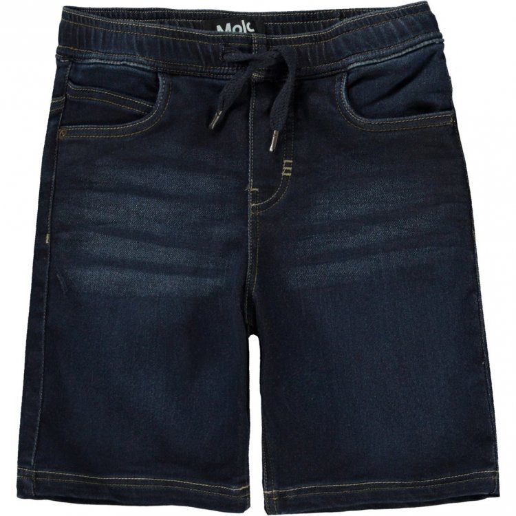 Molo Шорты джинсовые на резинке для мальчика Ali Dark indigo (темно-синий)