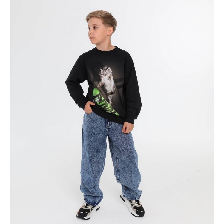 Фото 4 Лонгслив Rube Skate Cat (кот на скейте) 132822 Molo 1W25A404-4985