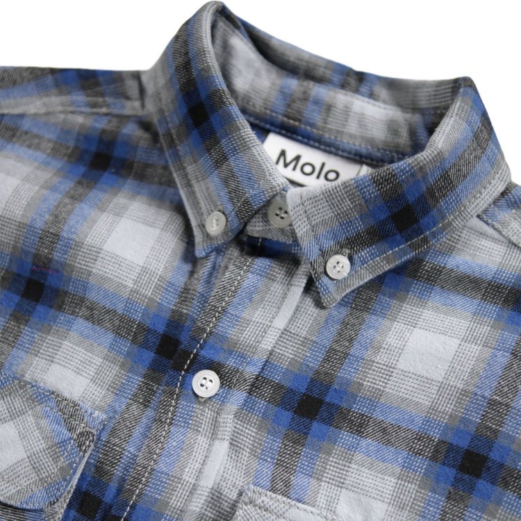 Фото 3 Рубашка Rozzy Moon Blue Check (голубой) 132812 Molo 1W25C202-5545