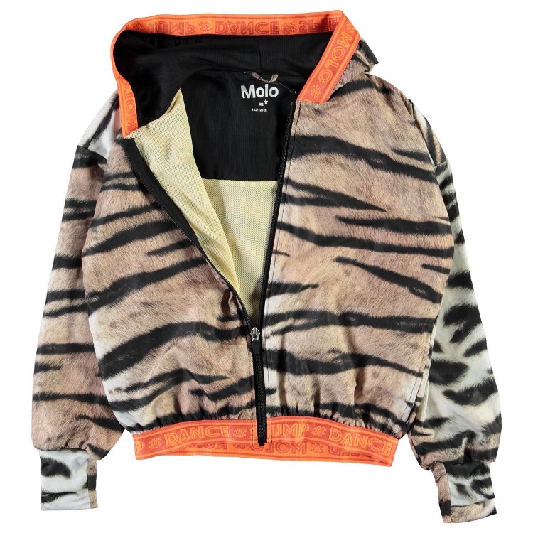 Фото 2 Куртка-ветровка для спорта легкая Ophelia Wild Tiger (тигр) 68121 Molo 2S21M305 6130