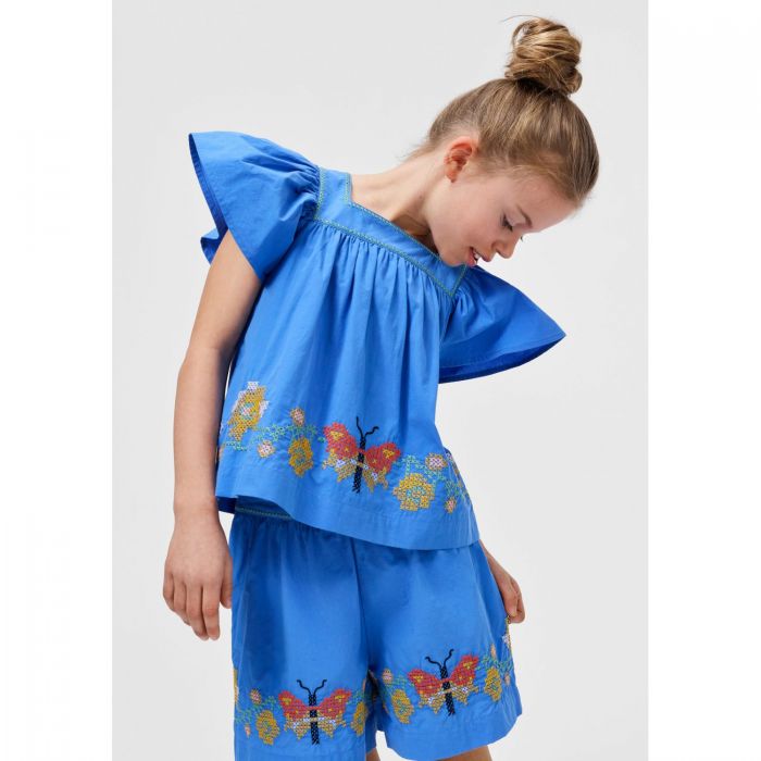 Блузка Rosalyn Blue Flower (цветы на голубом)