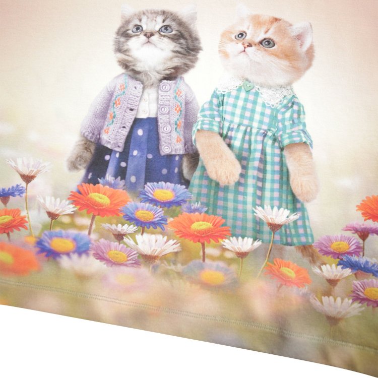 Фото 3 Футболка Raeesa Vintage Kittens (с котятами) 132900 Molo 2W25A207-9638