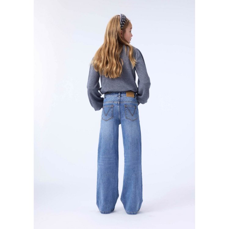 Фото 4 Джинсы Asta Rhinestone Denim (голубой) 132941 Molo 2W25I118-9770