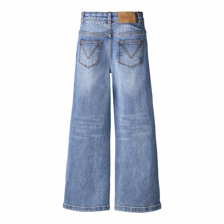 Фото 2 Джинсы Asta Rhinestone Denim (голубой) 132941 Molo 2W25I118-9770