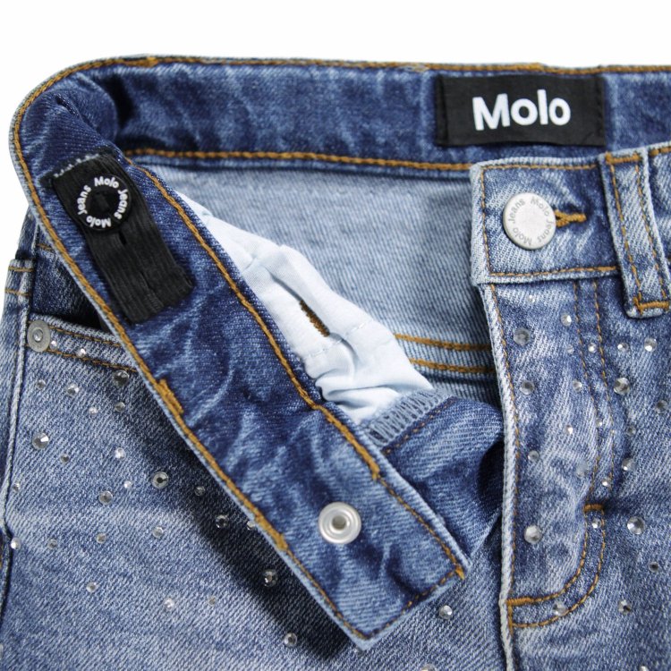 Фото 7 Джинсы Asta Rhinestone Denim (голубой) 132941 Molo 2W25I118-9770