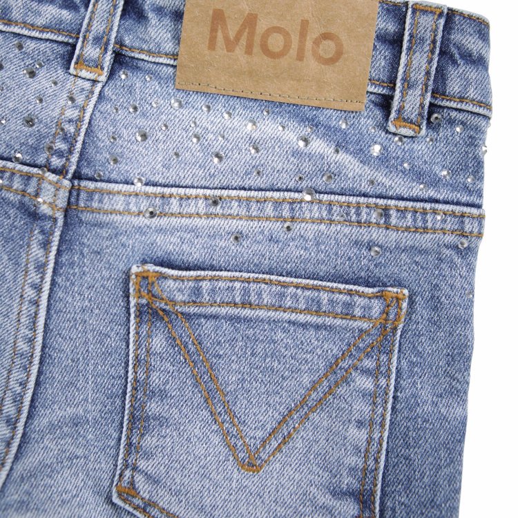 Фото 8 Джинсы Asta Rhinestone Denim (голубой) 132941 Molo 2W25I118-9770