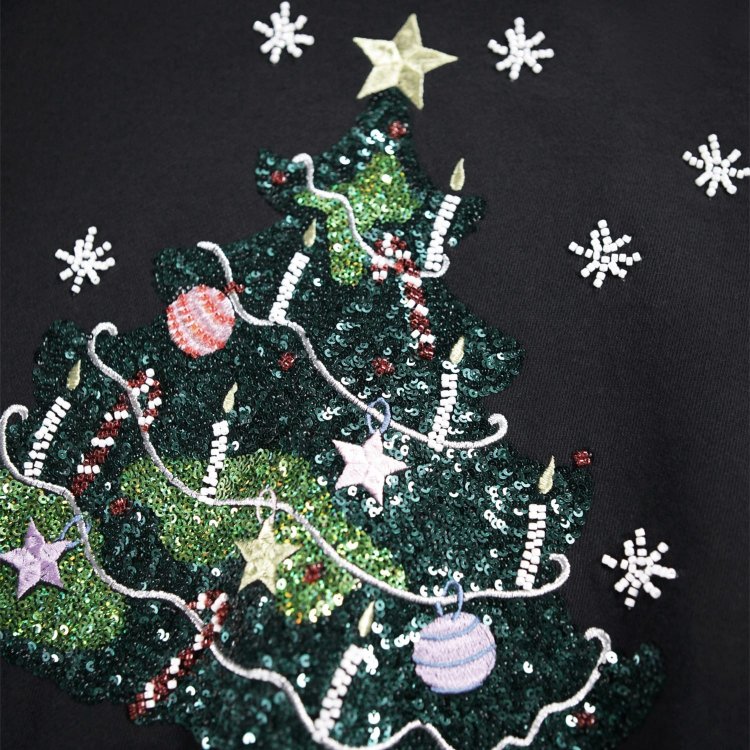 Фото 2 Толстовка Marge Christmas Tree (черный) 133327 Molo 2W25J207-9709