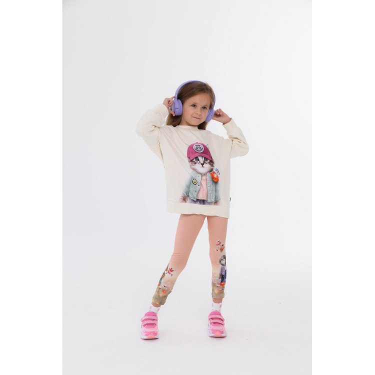 Фото 4 Толстовка Maxi Kitty Miauu (с котом) 132912 Molo 2W25J211-9730