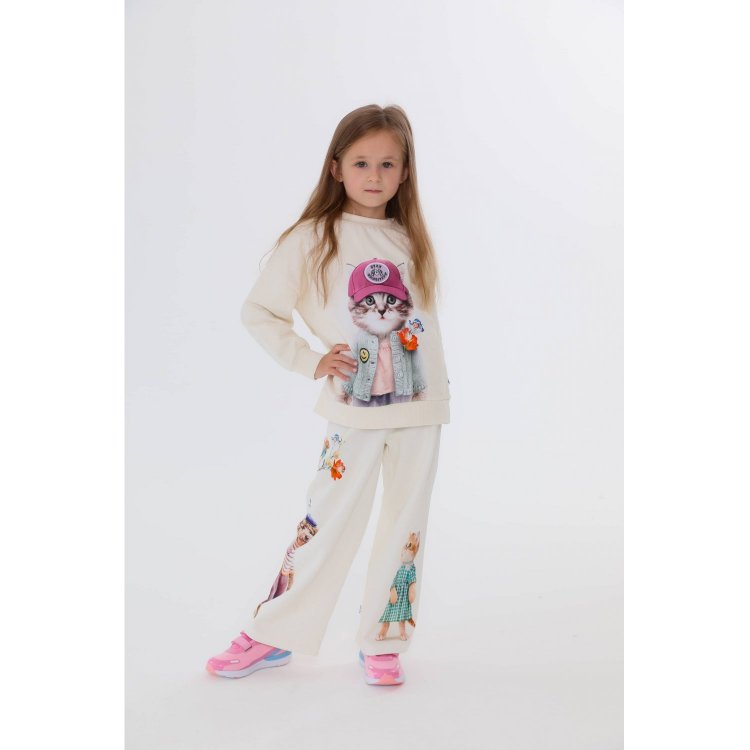 Фото 2 Толстовка Maxi Kitty Miauu (с котом) 132912 Molo 2W25J211-9730