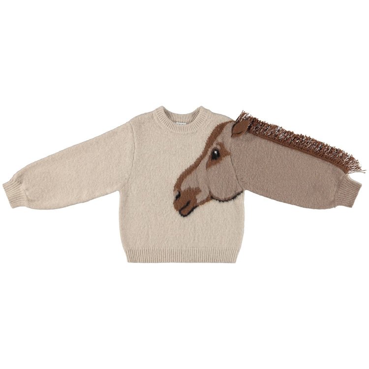 Фото 3 Толстовка Gisela Horse Knit (бежевый) 133145 Molo 2W25K216-9603