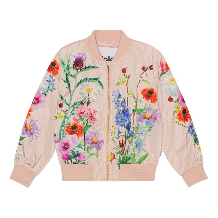 Molo Куртка-бомбер Haliva Growing Wild (розовый с цветами)