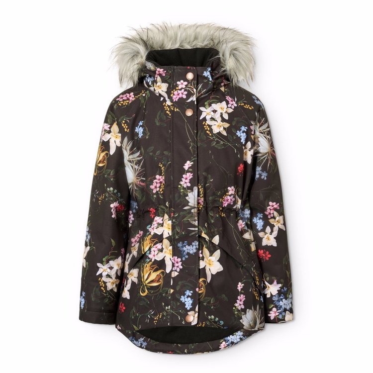 Molo Куртка Cathy Fur Paisley Flowers (с цветами)