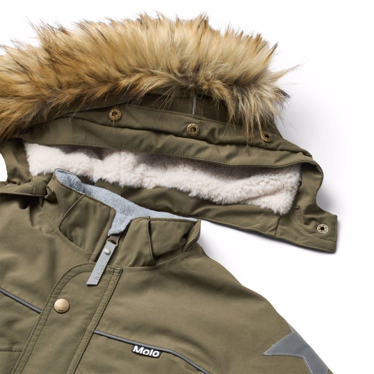 Фото 3 Комбинезон Molo Polaris Fur Bark Green (зеленый) 133758 Molo 5W25N204-5549