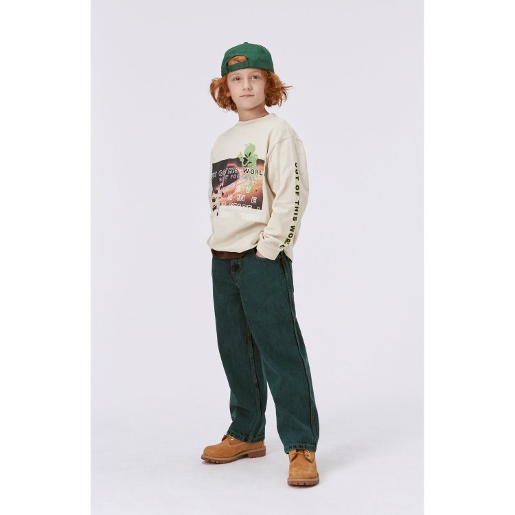 Фото 3 Джинсы Aiden Green Overdye (серо-зеленый) 106418 Molo 6W23I102 8819