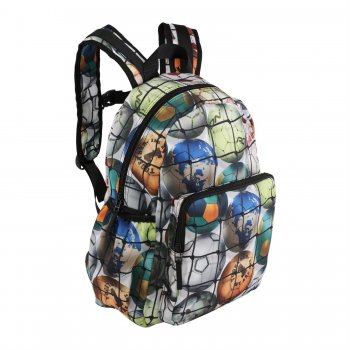 Фото 2 Рюкзак Molo для школьников и подростков Big Backpack Footballs (разноцветный) 62038 Molo 7S21V202 6239